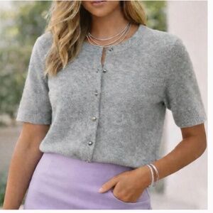 Truth by Republic Light Gray Women's Cardigan Size XL